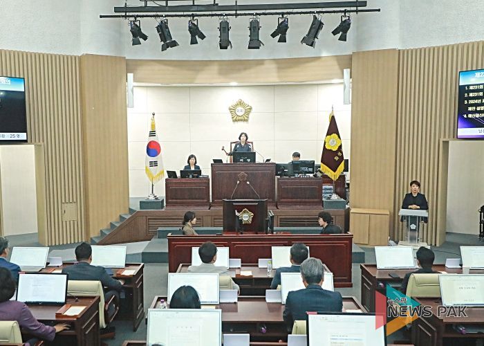 제231회 임시회 1차 본회의 전경