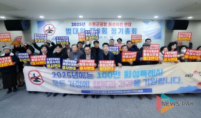 배정수 의장, 정흥범·김영수 화성특례시의회 수원군공항 화성이전반대 특별위원회 공동위원장, 이계철 도시건설위원장, 김종복 문화복지위원장, 조오순 도시건설부위원장, 이용운 문화복지부위원장, 송선영 의원, 김상균 의원