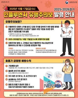 평택시, “인플루엔자 유행주의보 발령, 미리 대비 하세요”