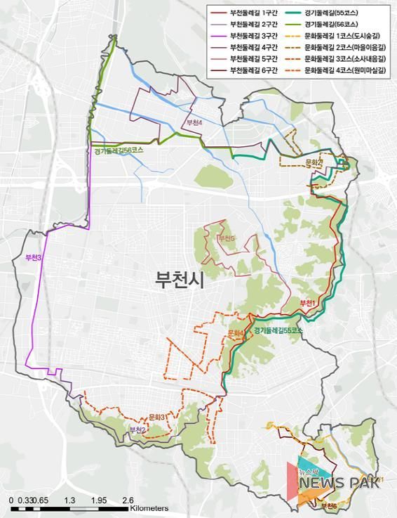 경기도 부천 둘레길 총괄도