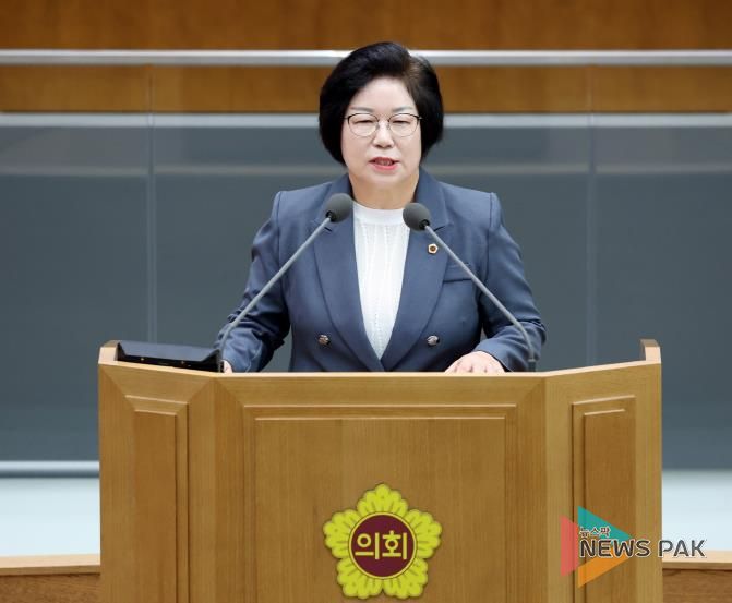 경기도의회 김옥순 의원, ‘사립학교 운영 개선·학교급식 공공성 회복·경기RE100 실효적 추진’ 촉구