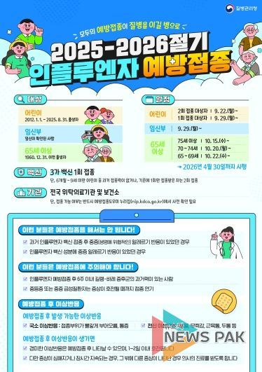 25-26절기 인플루엔자 국가예방접종 안내문