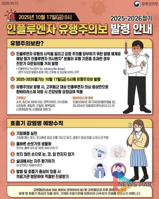 인플루엔자 예방수칙