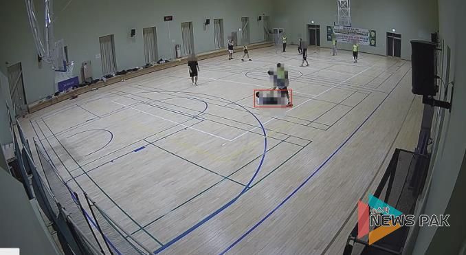 AI 영상분석을 통한 이용자 쓰러짐 탐지 화면