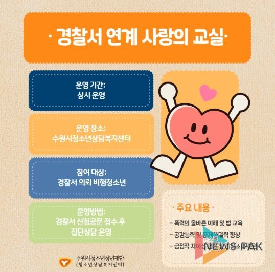 경찰서 연계 ‘사랑의 교실’ 홍보 포스터