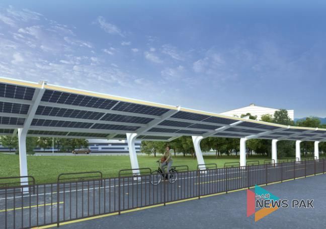 시화방조제 자전거길 디자인 태양광 조감도