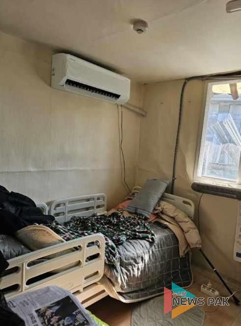 건강관리 취약계층 가구에 설치된 한파 대비 냉난방기