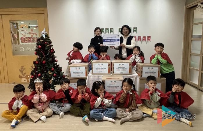 안성시동부무한돌봄네트워크팀, 삼정어린이집 ‘나눔의 녹색장터’ 물품 및 라면 후원 받아
