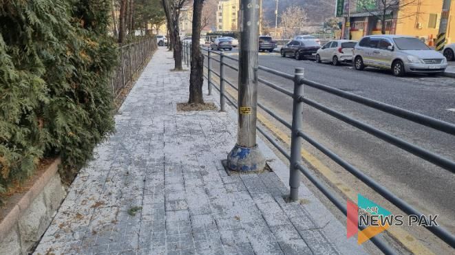 동부동 보행환경 개선 현장