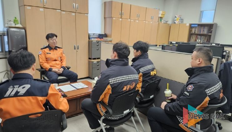 광명소방서장 119안전센터 격려 방문