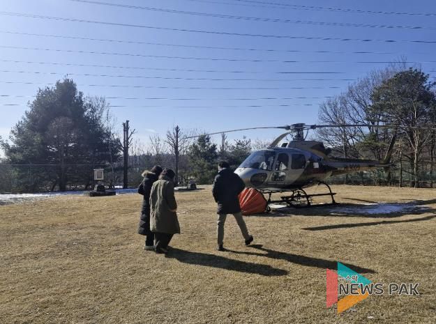 수원시가 6월 14일까지 운영하는 산불 대응 헬기.