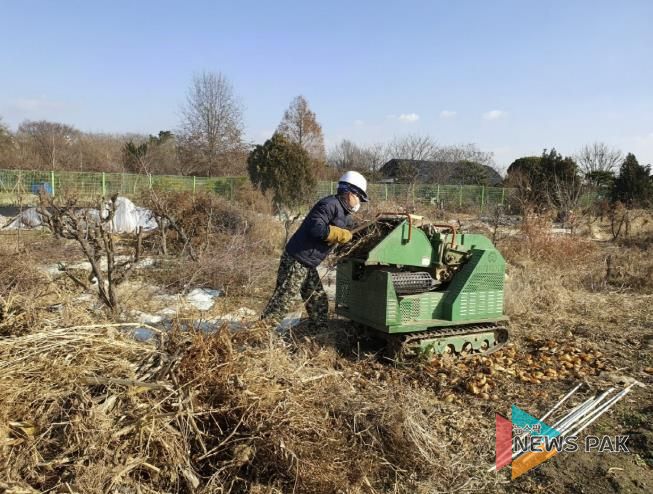 영농부산물 파쇄현장