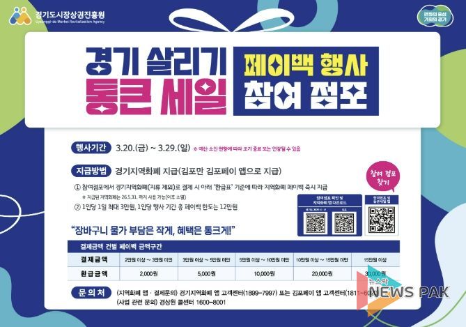 가평군, ‘통큰 세일’ 실시… 최대 12만원 환급