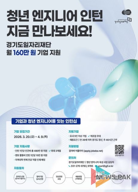 「청년 엔지니어 육성사업」 지역 청년 채용연계형 인턴십 참여기업모집 포스터